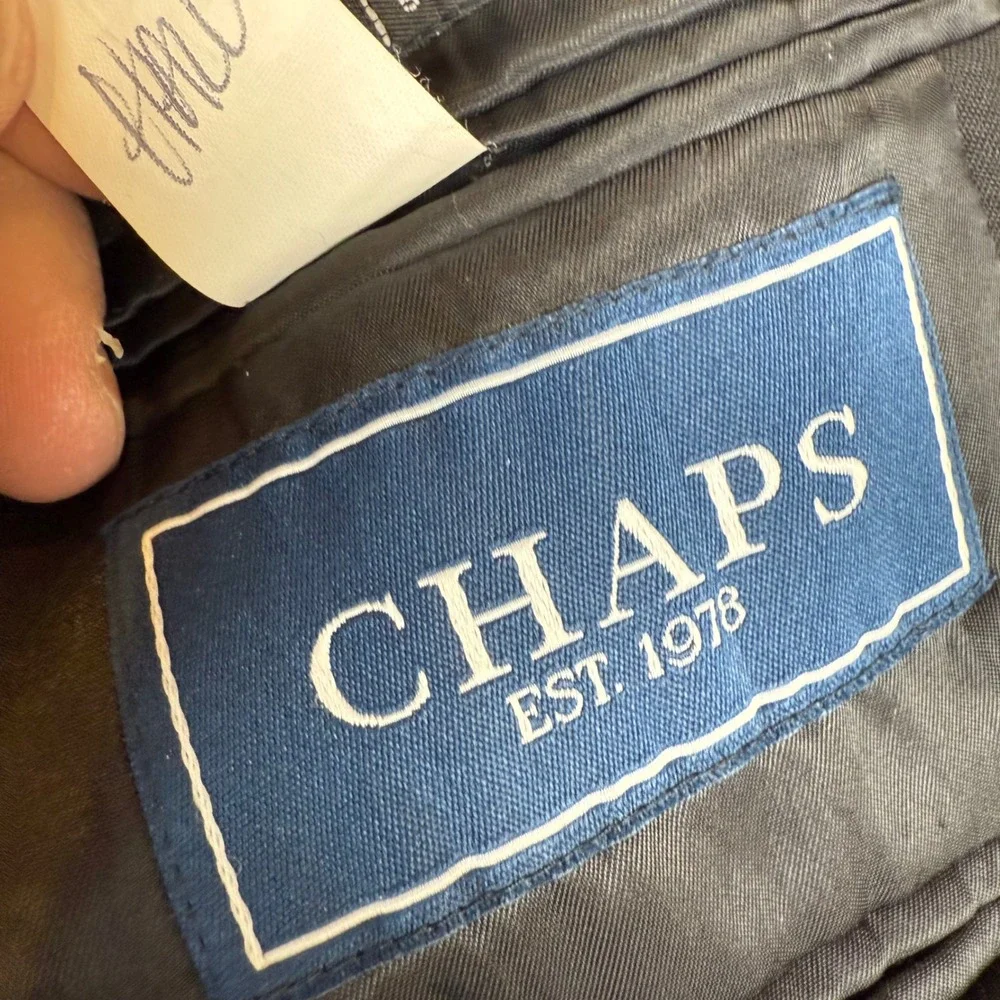 Chaps Mens 39S Black 100% Wool Blazer Two Button‎ Sport Coat Woolmark 50C00781PS